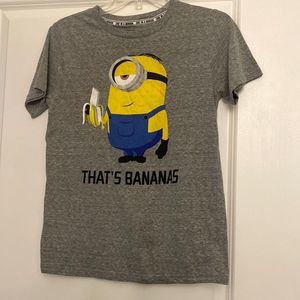 NWOT Disney Despicable Me Minion Thats Bananas Graphic Short T-Shirt - Sz G B L